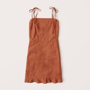 Abercrombie & Fitch Orange Tie Strap Mini Dress  Size M